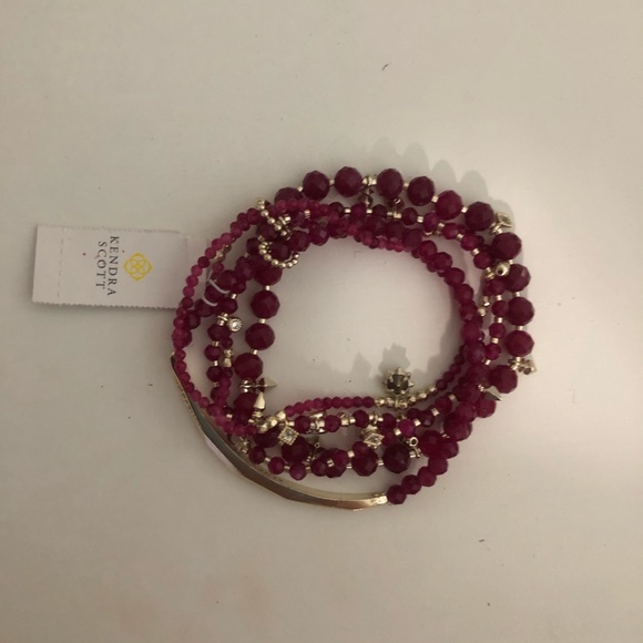Kendra Scott Magenta Stacking Bracelet Set NWT - Picture 5 of 9